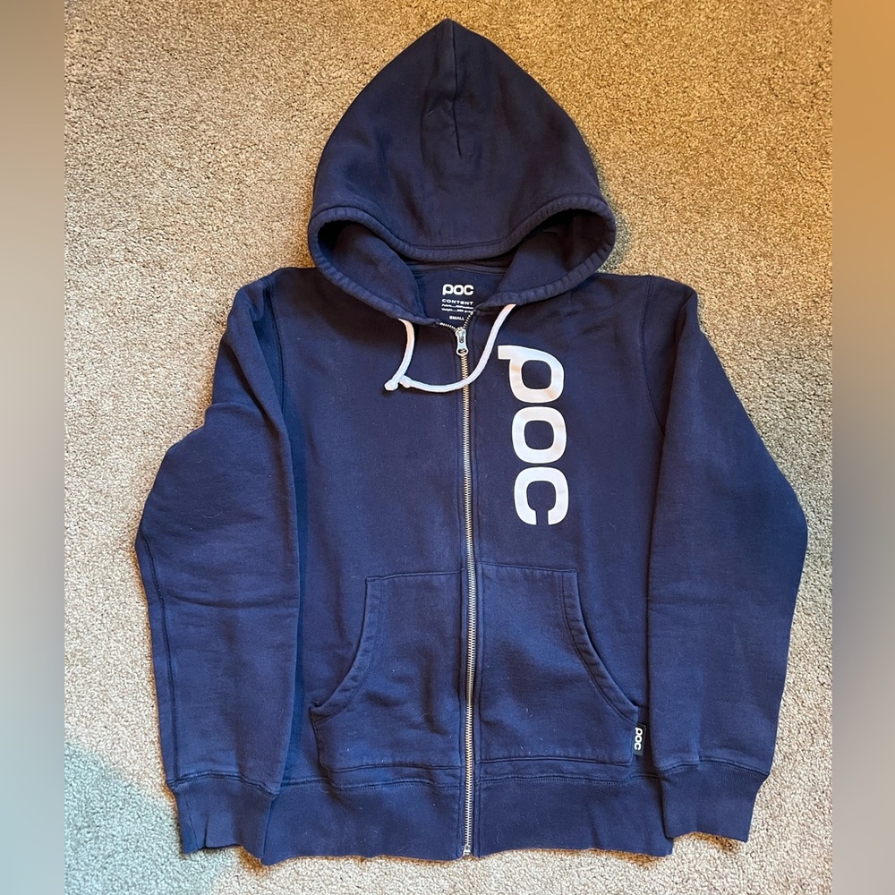 Youth Small Navy zip front hoody